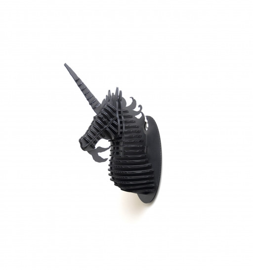 Tenon Art Unicorn Head (Large Black, not assemble)